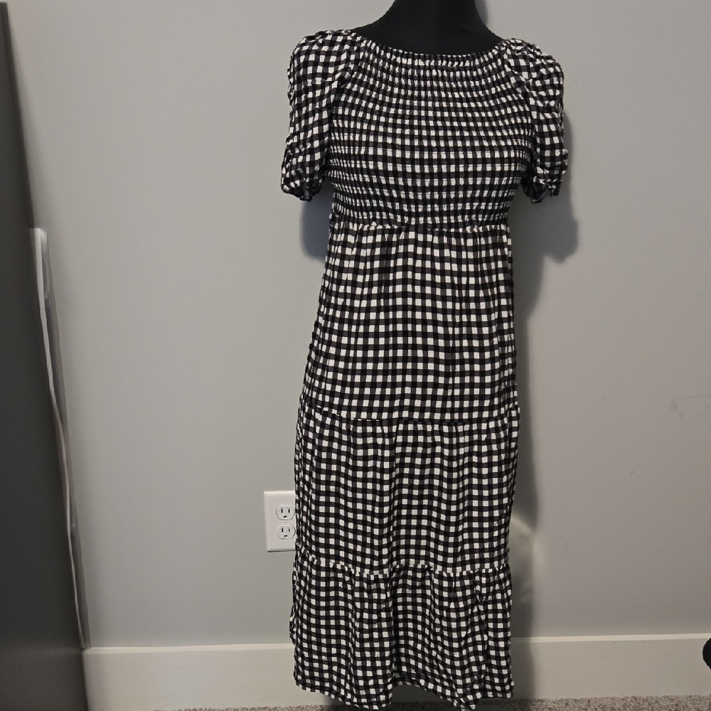 Black and White Checkered Dress